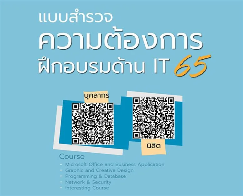 แบบสำรวจความต้องการฝึกอบรมด้าน IT 65